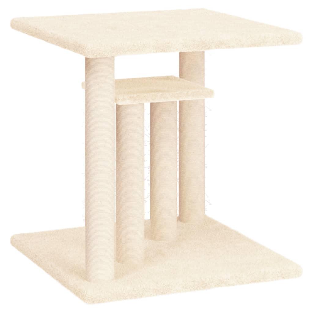 Cat Scratching Posts with Platforms Cream 50 cm