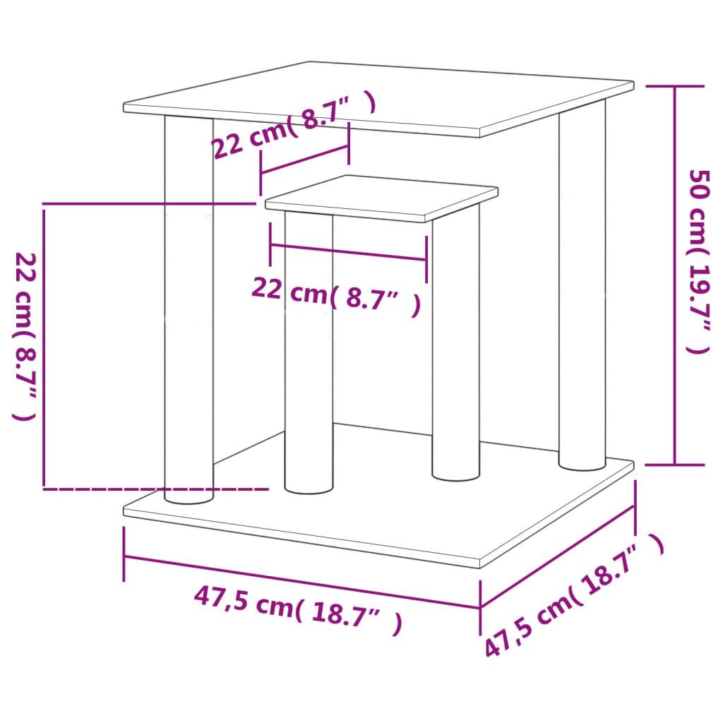 Cat Scratching Posts with Platforms Cream 50 cm
