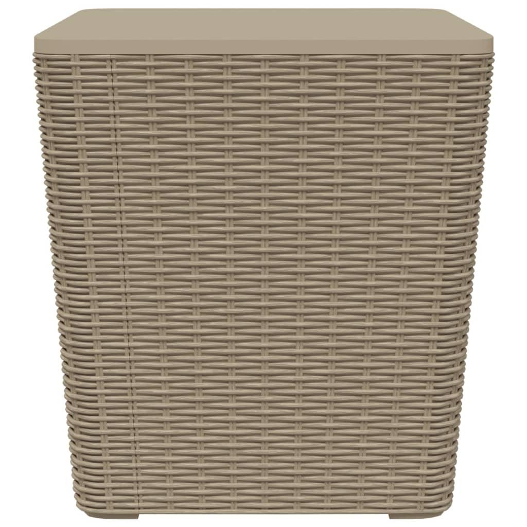 Garden Table with Removable Lid Light Brown Polypropylene