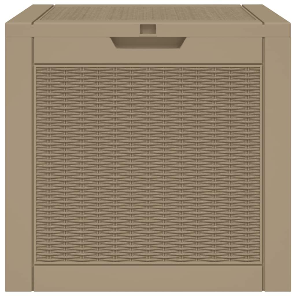 Garden Storage Box Light Brown 55.5x43x53 cm Polypropylene