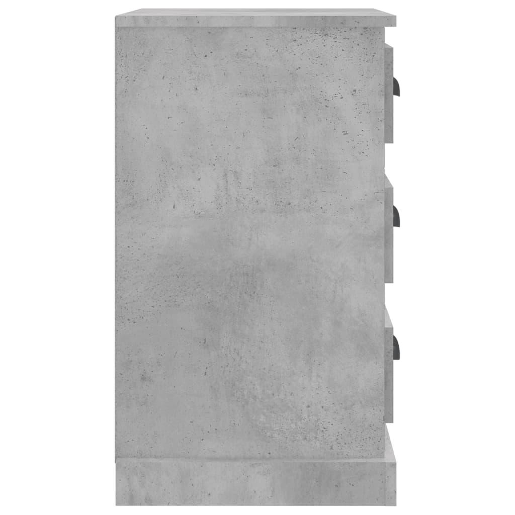 Bedside Cabinet Concrete Grey 39x39x67 cm Engineered Wood