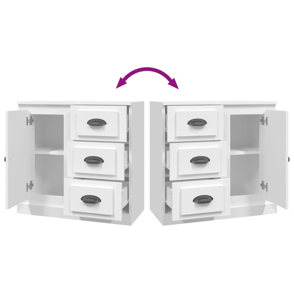 Sideboard White 70x35.5x67.5 cm Engineered Wood