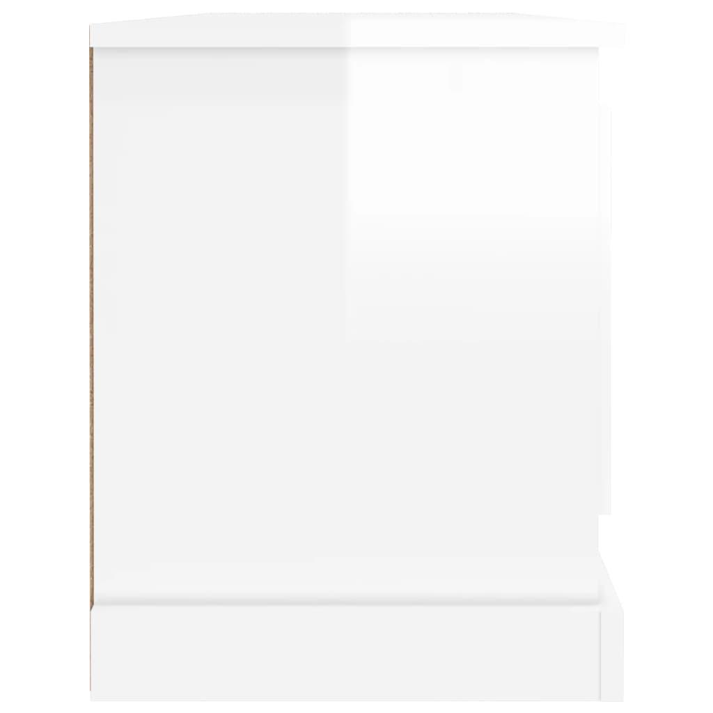 TV Cabinet High Gloss White 100x35.5x45 cm Engineered Wood