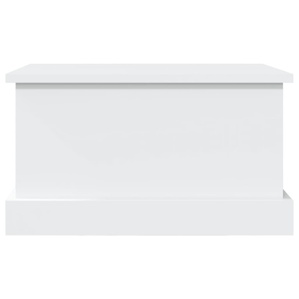 Storage Box White 50x30x28 cm Engineered Wood