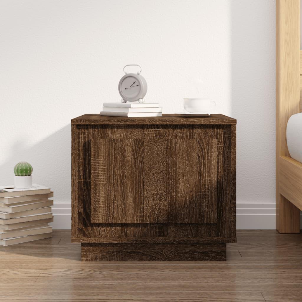 Coffee Table Brown Oak 51x50x44 cm Engineered Wood