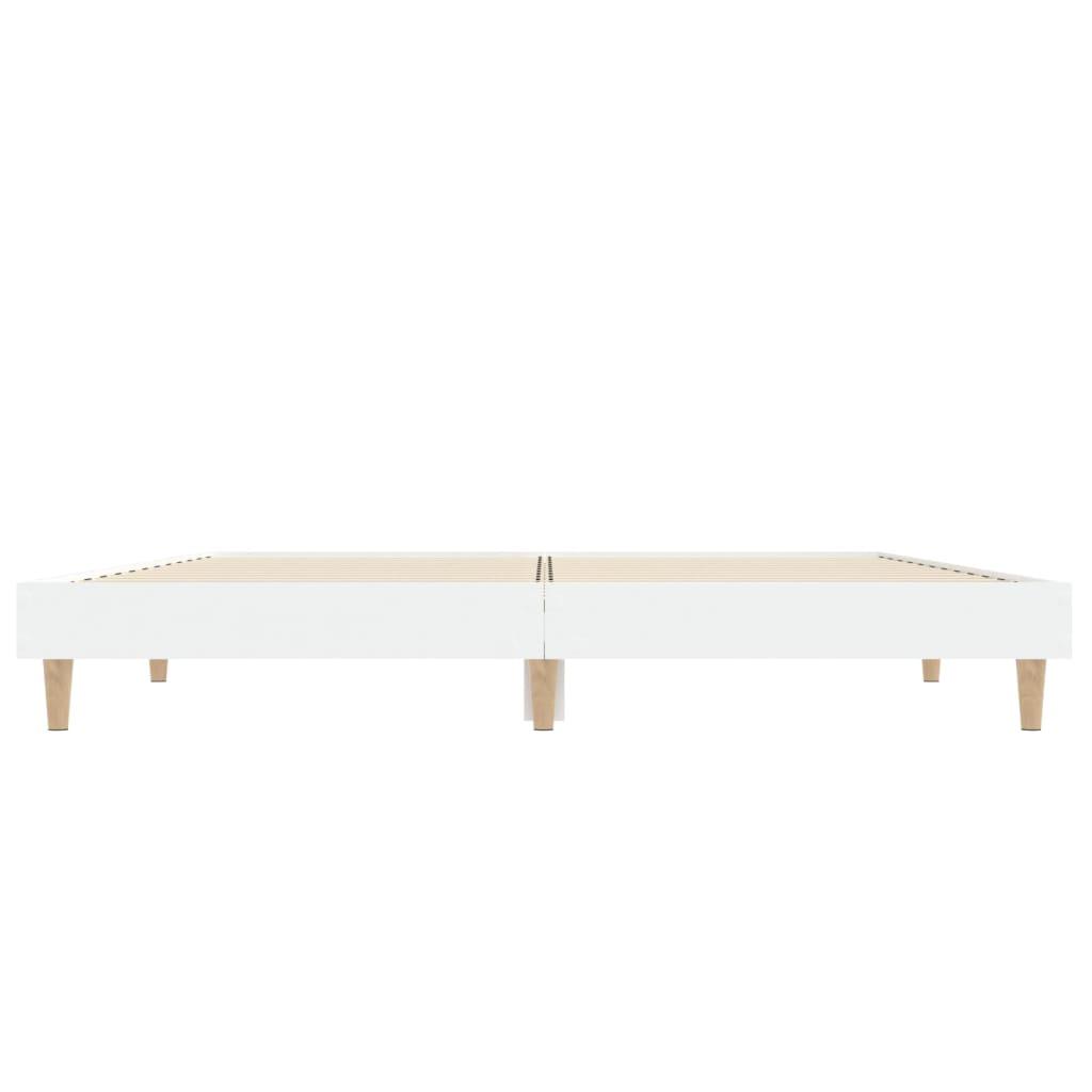 Bed Frame without Mattress White 135x190 cm Engineered Wood