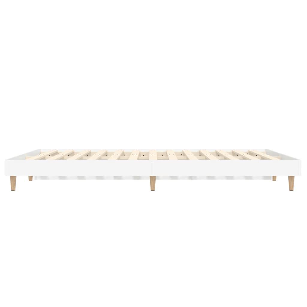 Bed Frame without Mattress White 135x190 cm Engineered Wood