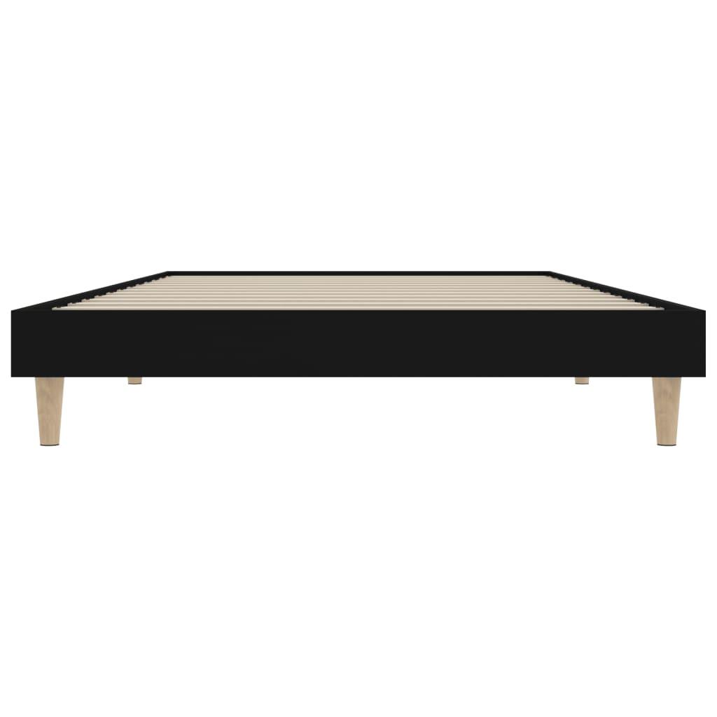 Bed Frame without Mattress Black 90x190 cm Engineered Wood