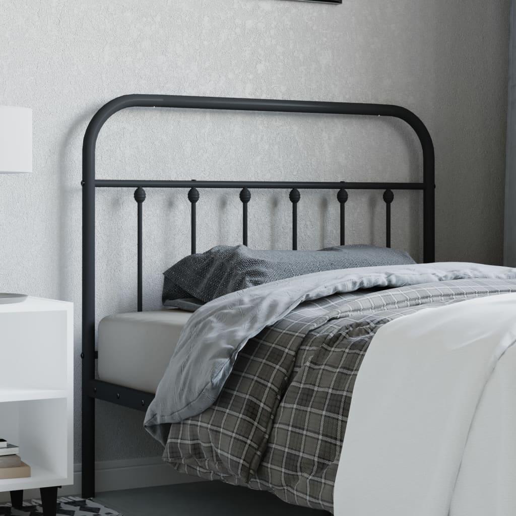 Metal Replace Headboard Black 107 cm