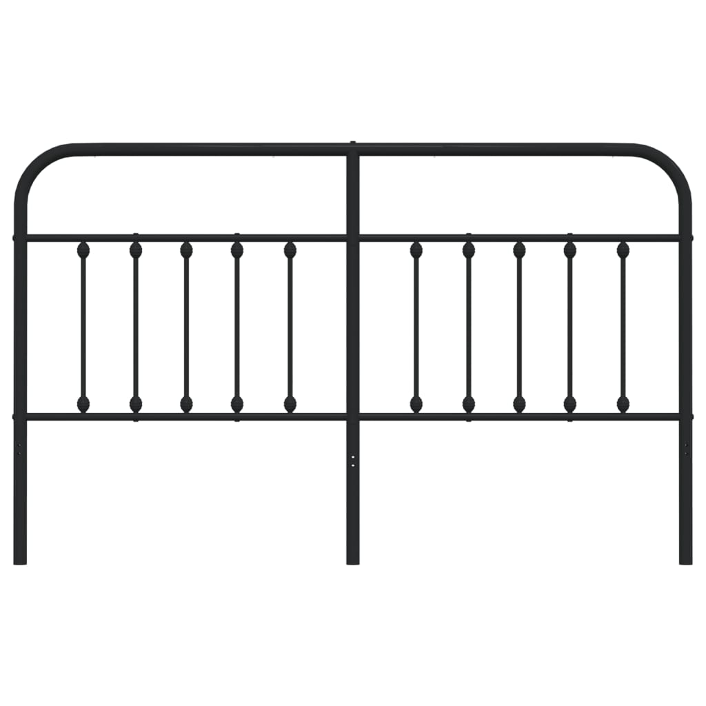 Metal Headboard Black 183 cm King