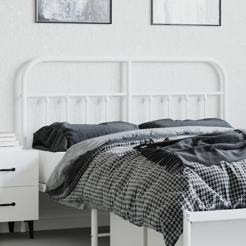Metal Headboard White 152 cm Queen