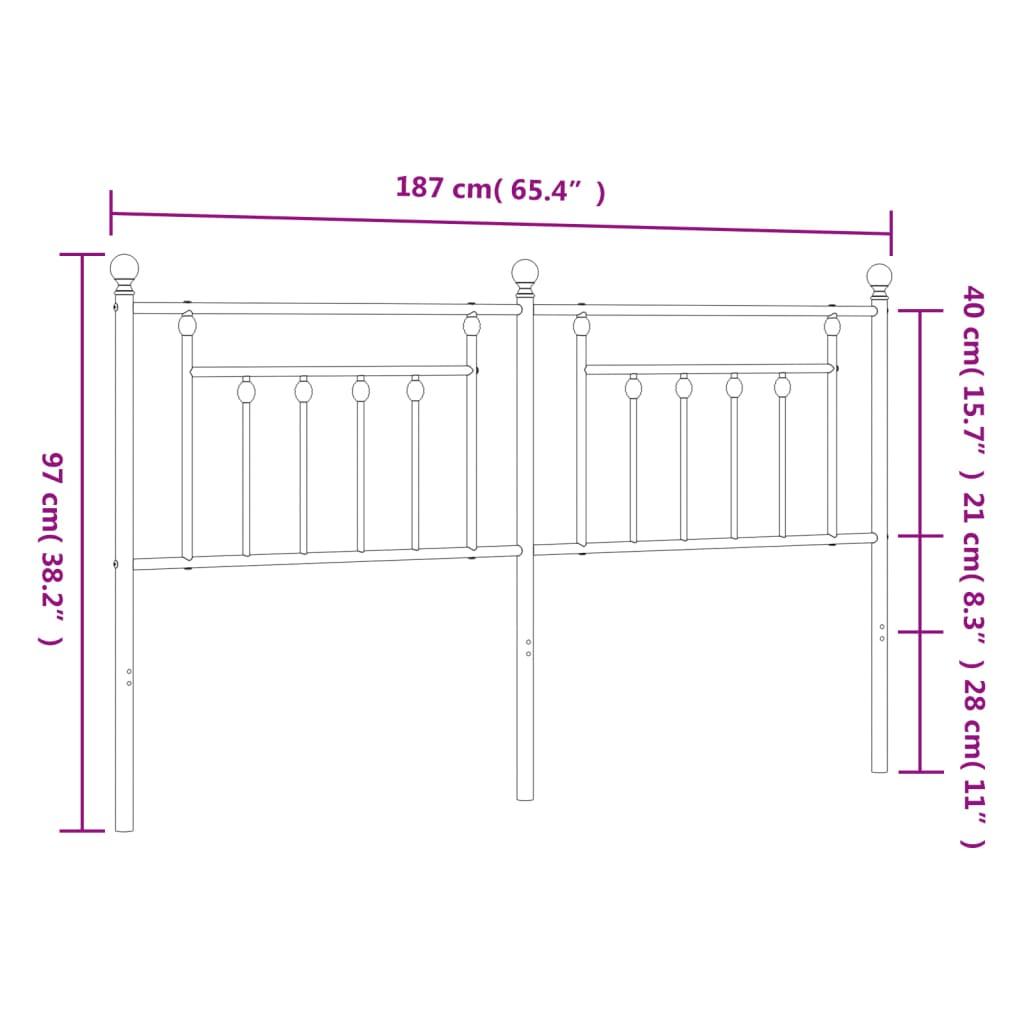 Metal Replace Headboard White 180 cm