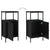 Bedside Cabinet Black 41x31x80 cm Engineered Wood