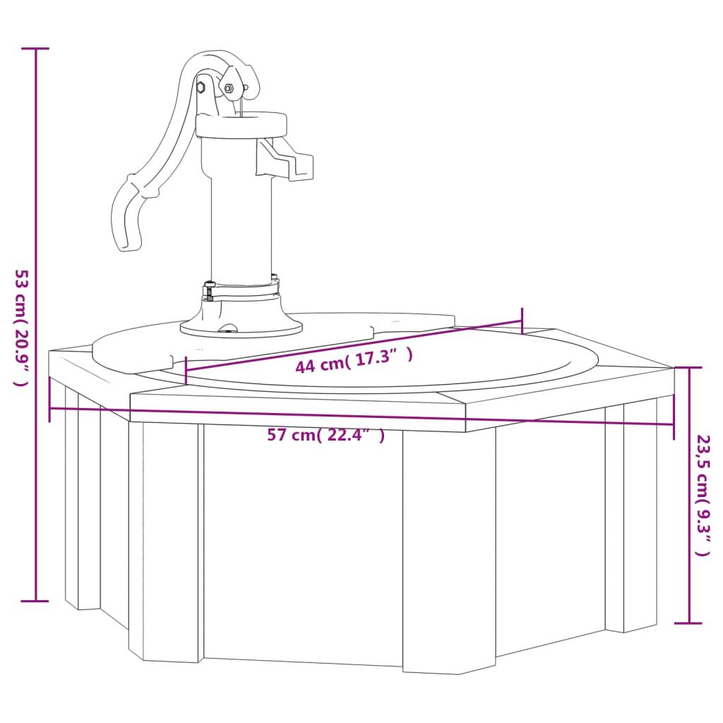 Water Fountain with Pump 57x57x53 cm Solid Wood Fir