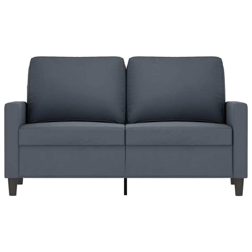 2-Seater Sofa Dark Grey 120 cm Velvet