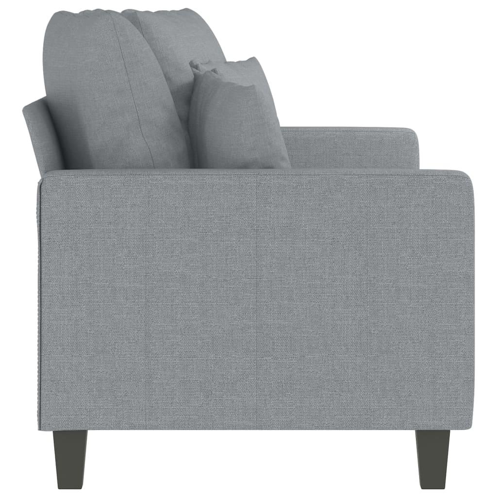 2-Seater Sofa Light Grey 140 cm Fabric