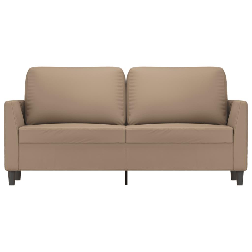 2-Seater Sofa Cappuccino 140 cm Faux Leather