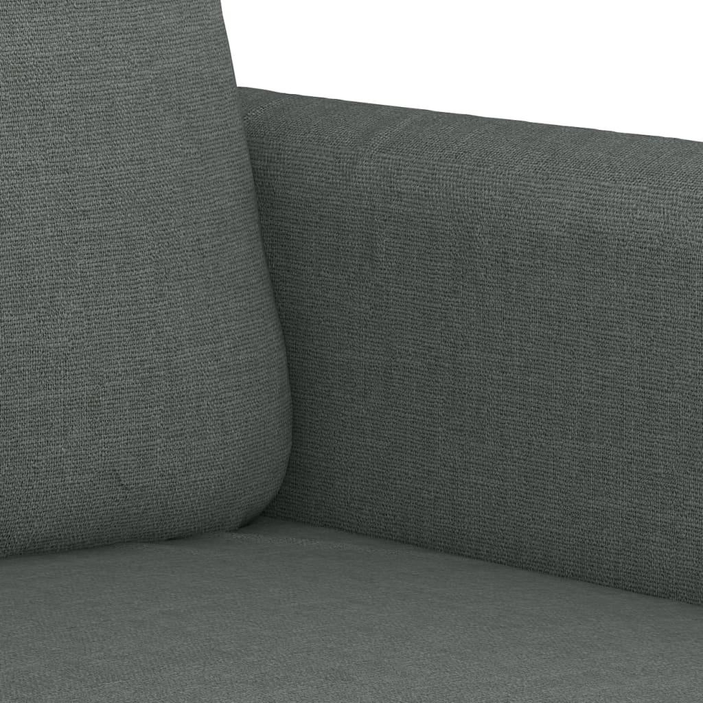 2-Seater Sofa Dark Grey 120 cm Fabric