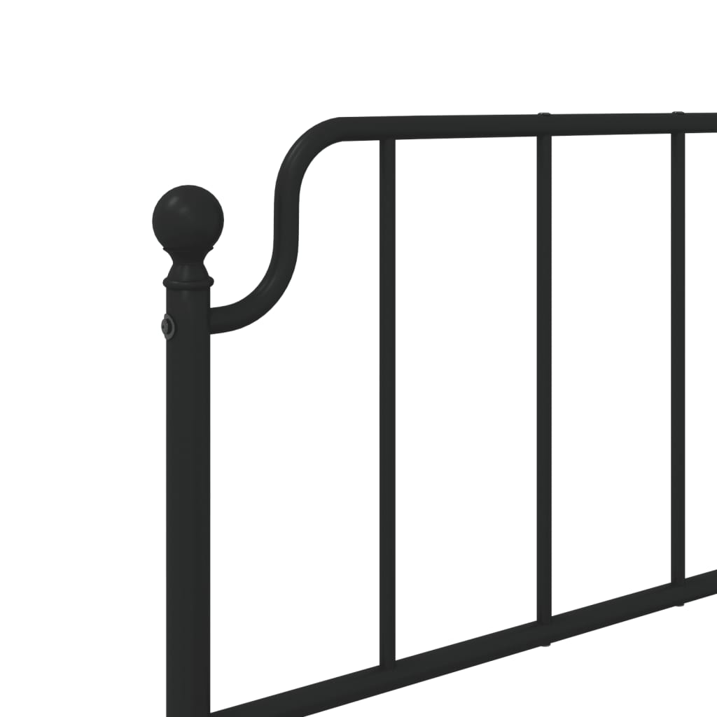 Metal Replace Headboard Black 90 cm