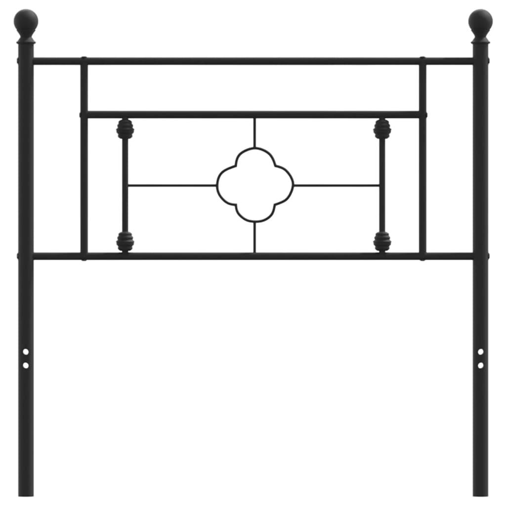 Metal Replace Headboard Black 90 cm