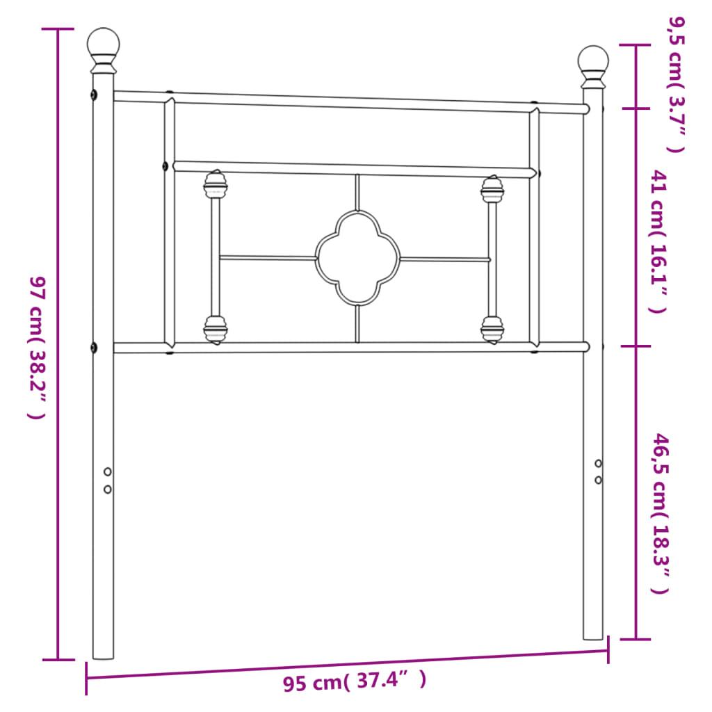 Metal Replace Headboard White 90 cm