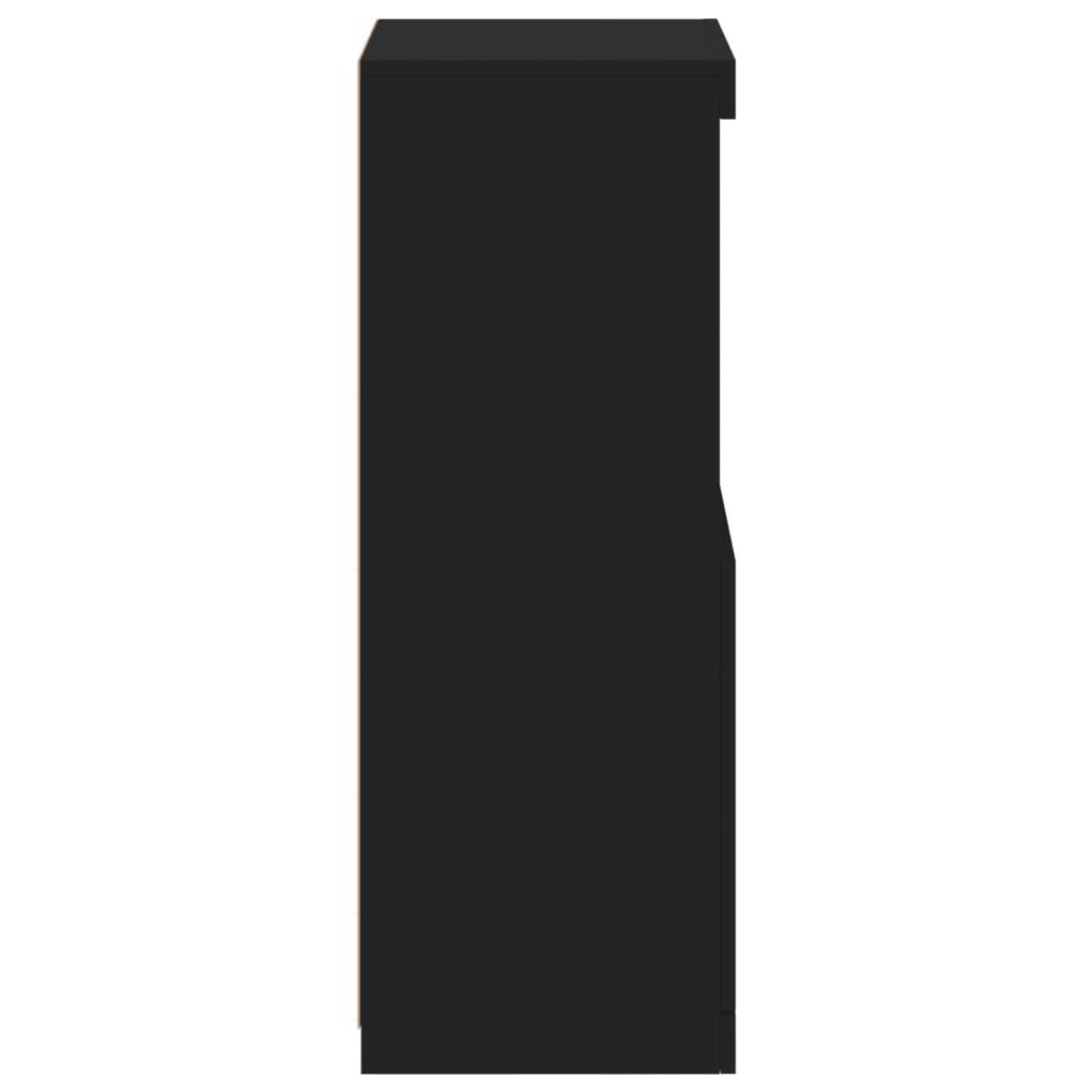 Sideboard with LED Lights Black 41x37x100 cm