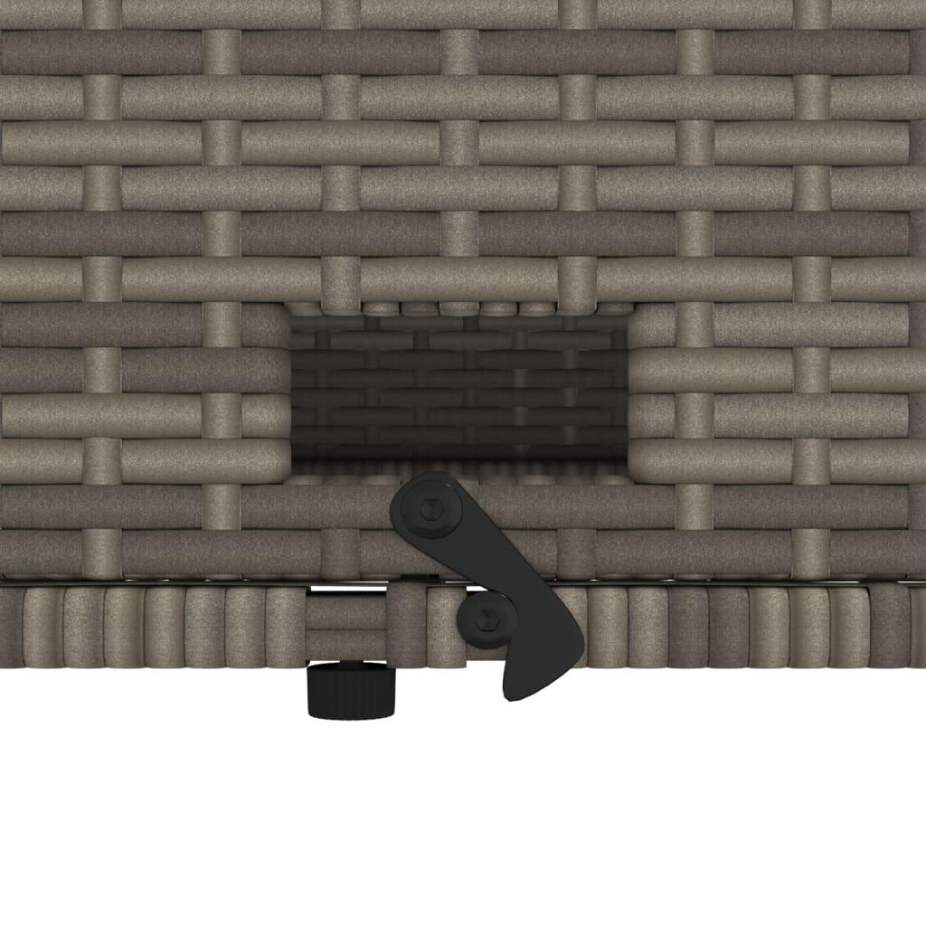 Garden Sofa with Cushions 2-Seater Grey Poly Rattan