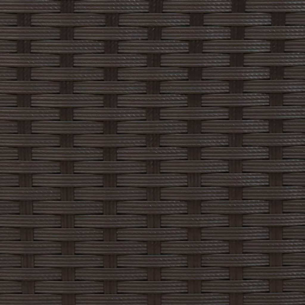 Garden Sofa 2-Seater with Canopy and Stools Black Poly Rattan