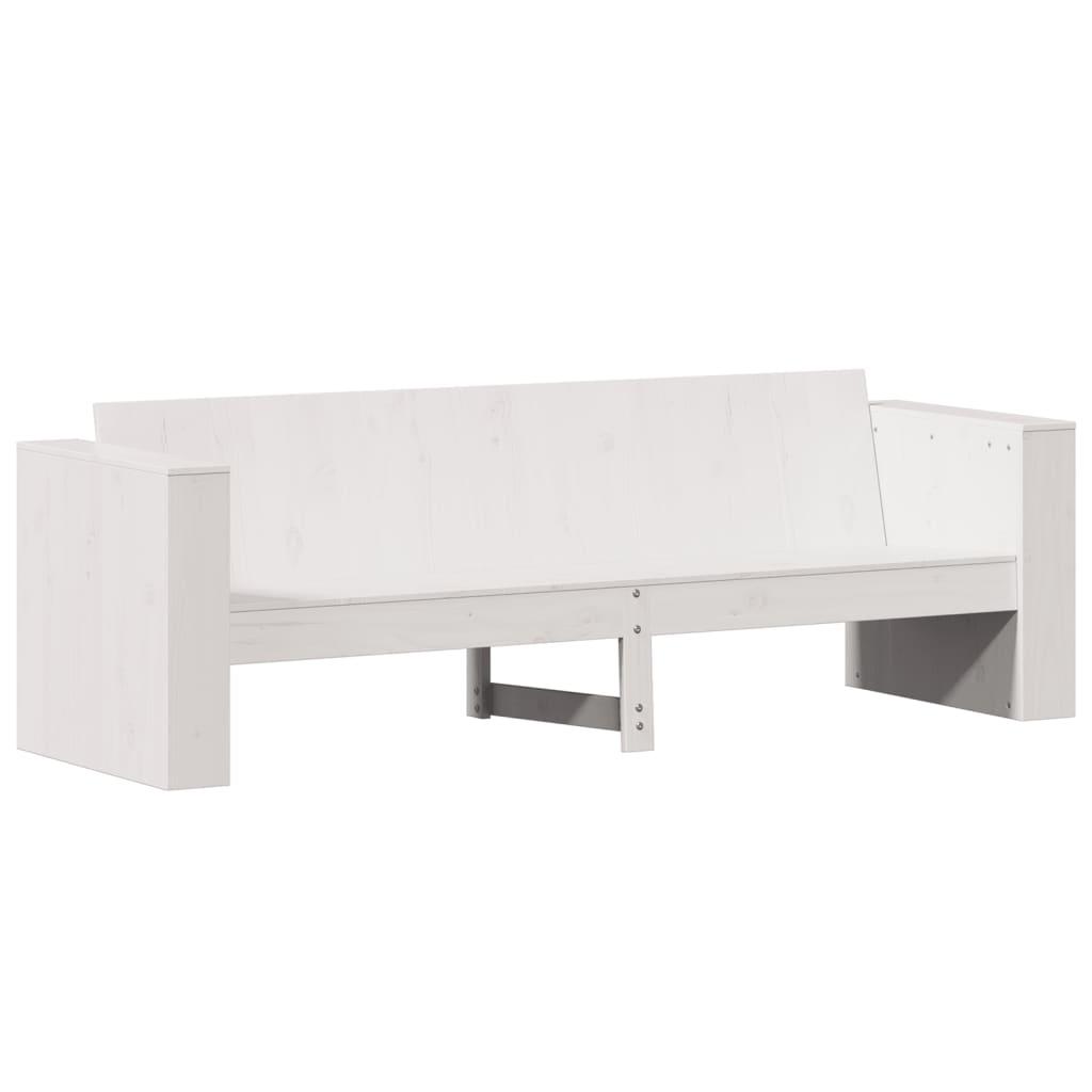 Garden Sofa 3-Seater White 189x60x62 cm Solid Wood Pine