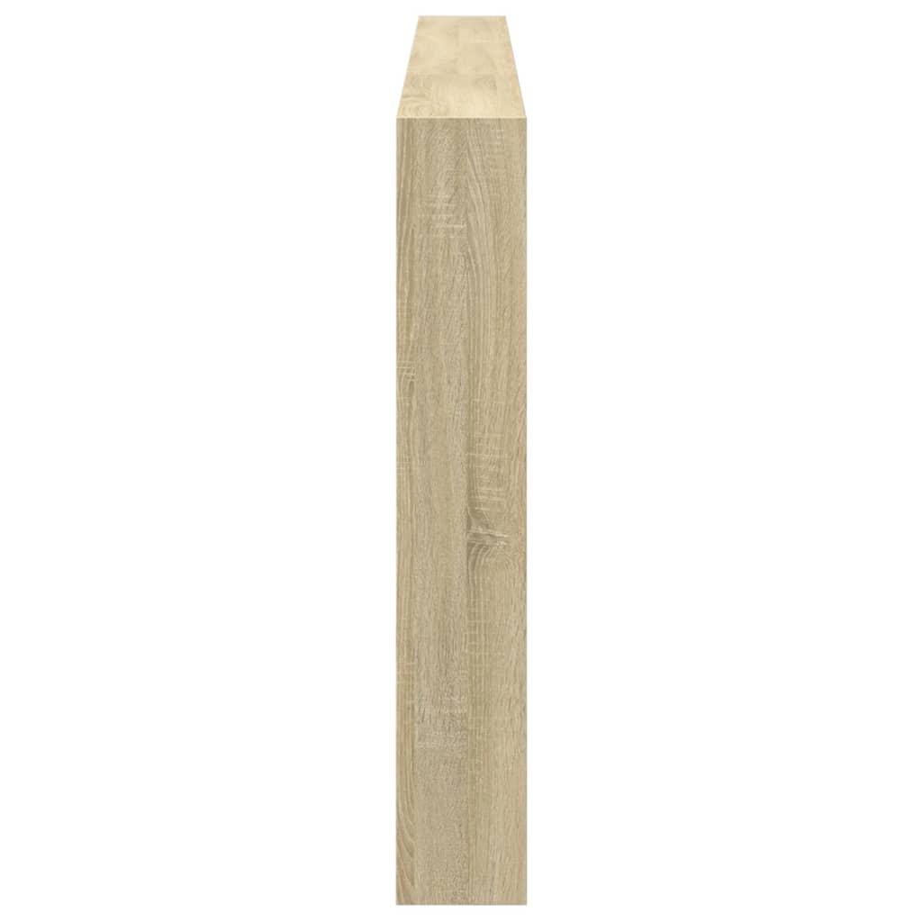 Headboard Cabinet with LED Sonoma Oak 220 cm
