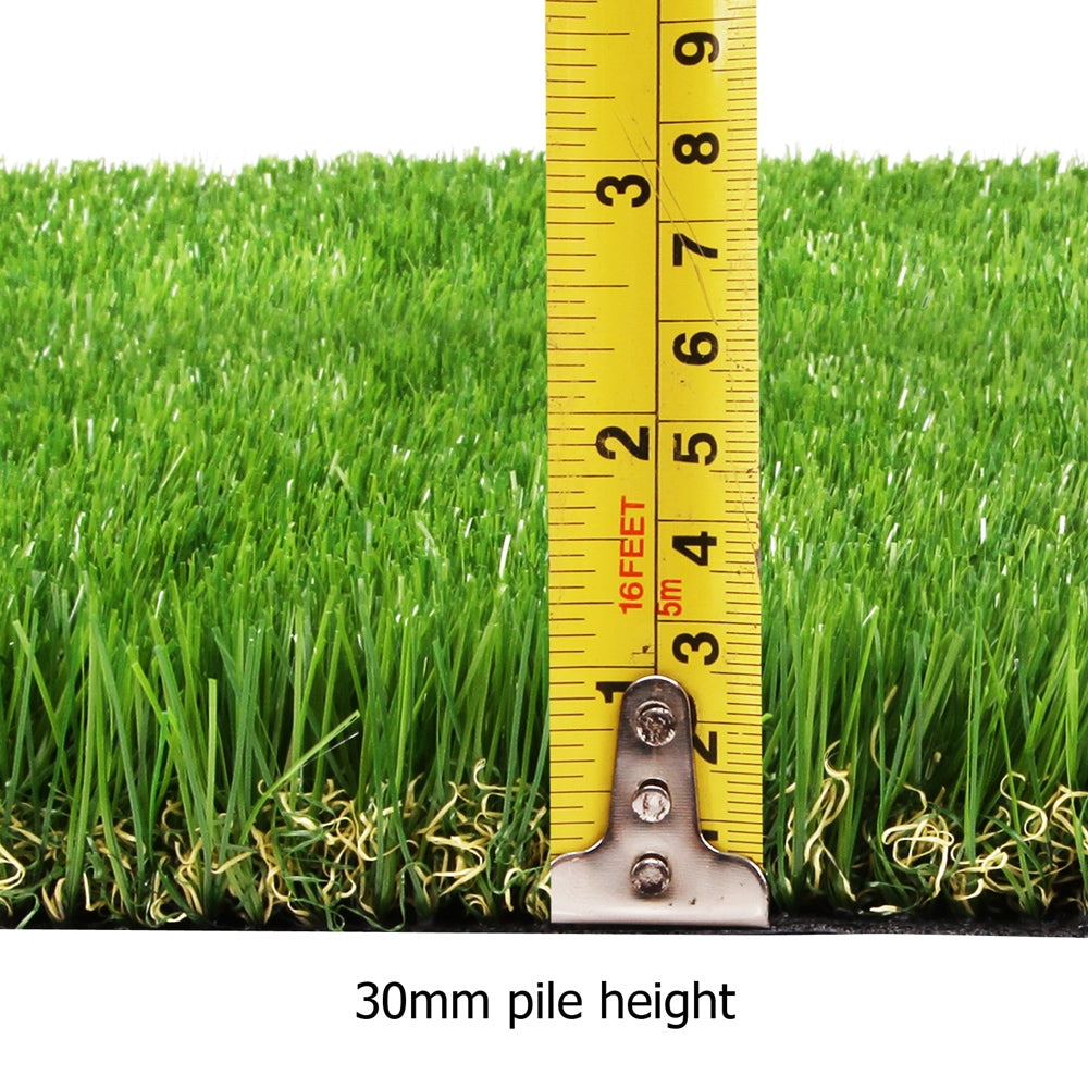 Primeturf Artificial Grass 30mm 1mx10m 10sqm Synthetic Fake Turf Plants Plastic Lawn 4-coloured