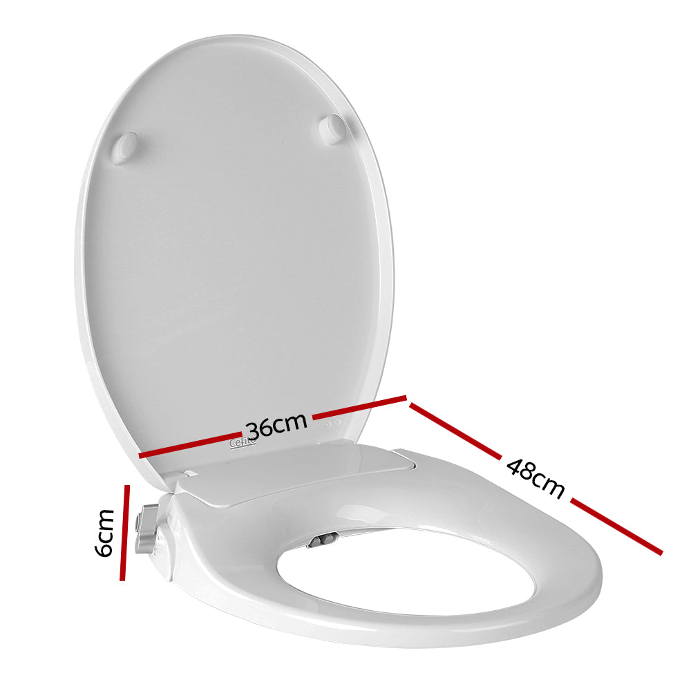 Non Electric Bidet Toilet Seat Bathroom - White
