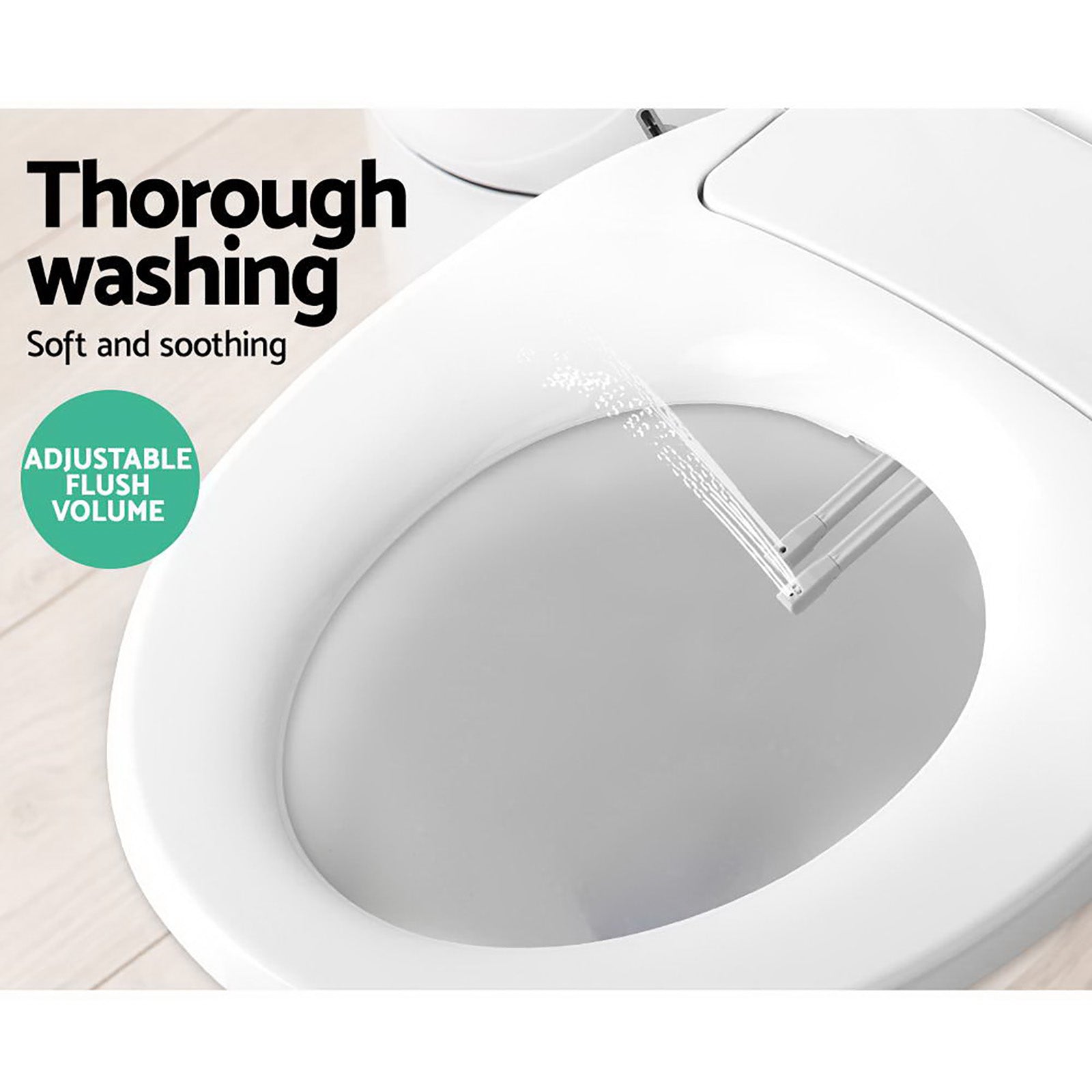 Non Electric Bidet Toilet Seat Bathroom - White