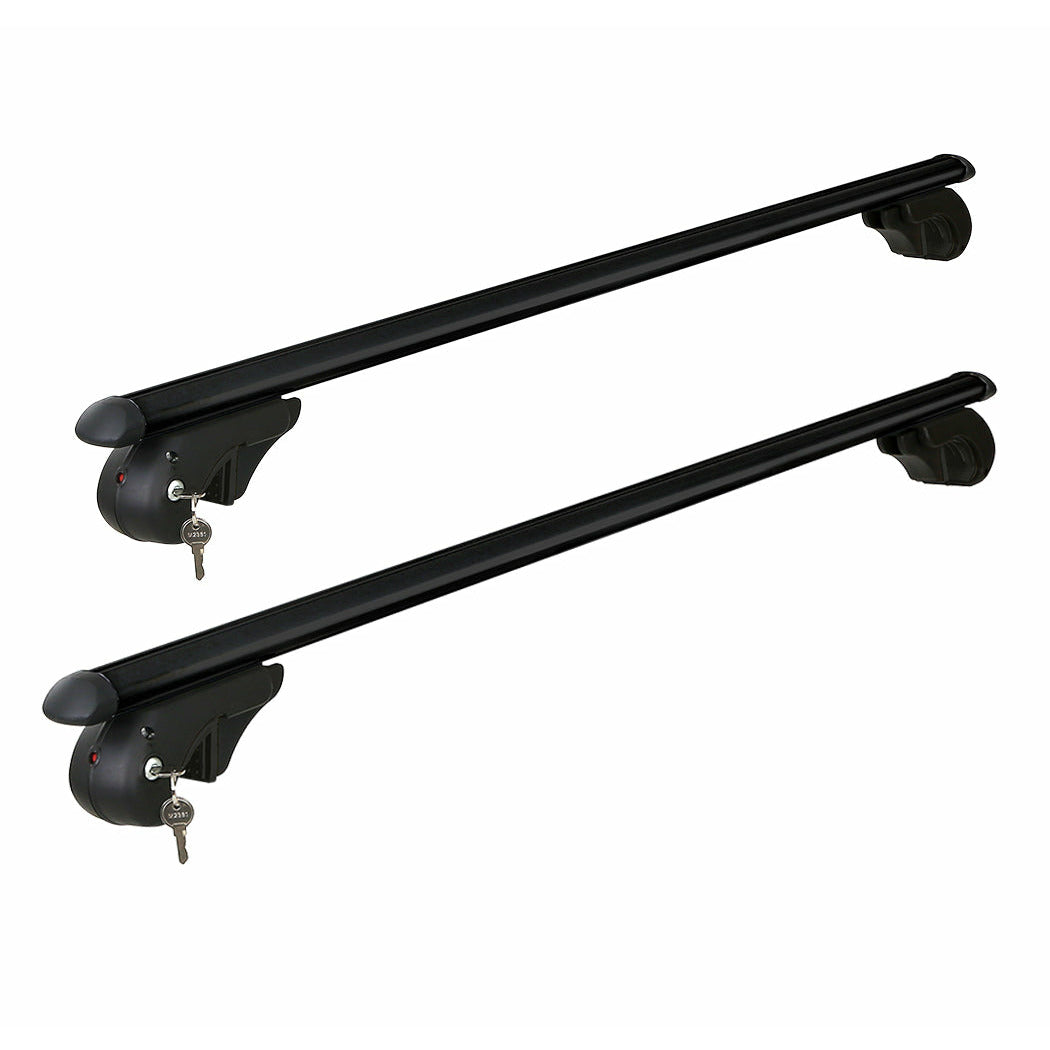 Universal Car Roof Rack 1080mm Cross Bars Aluminium Black Adjustable Car 90kgs load Carrier
