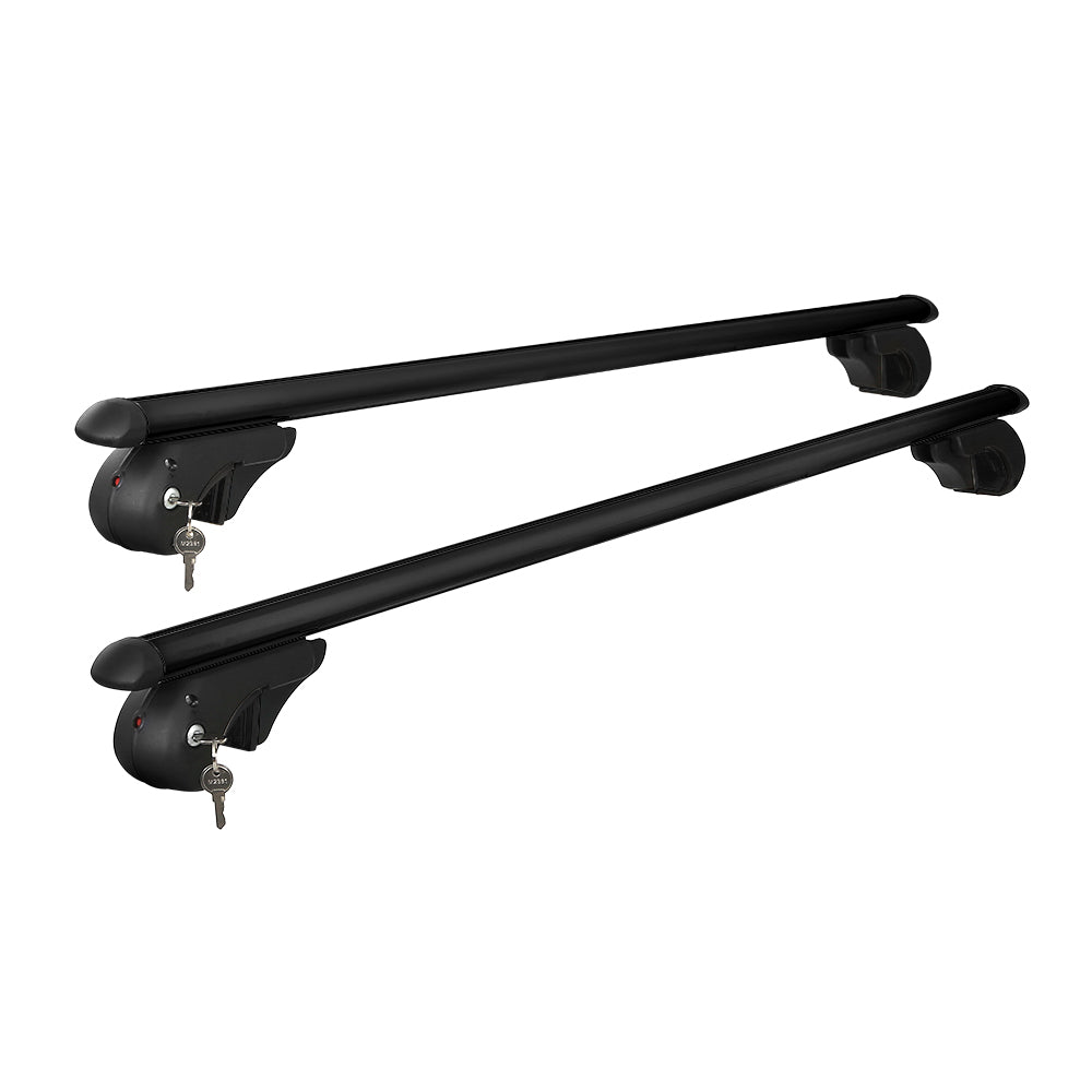 Universal Car Roof Rack 1080mm Cross Bars Aluminium Black Adjustable Car 90kgs load Carrier