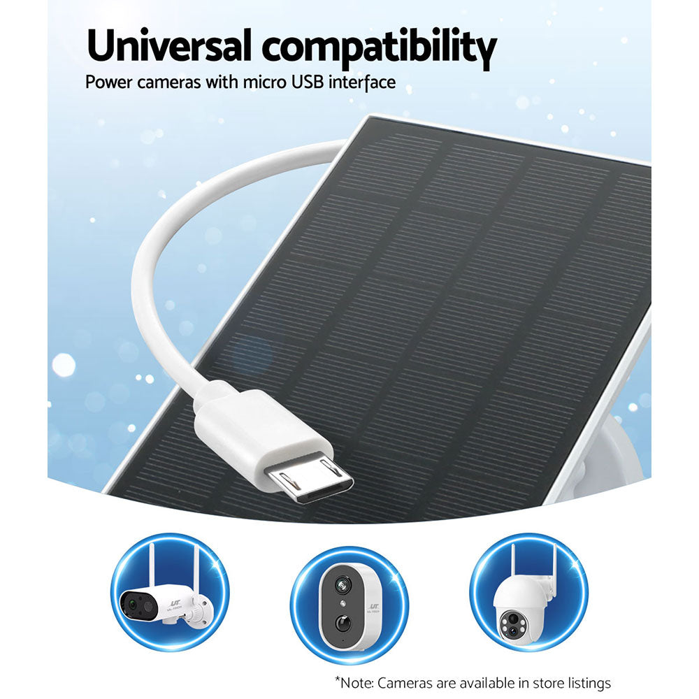 UL-tech Solar Panel For Security Camera Wireless Outdoor Rechargeable Battery 3W