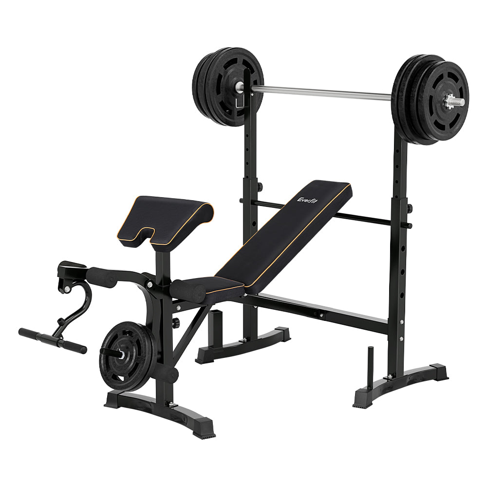 Everfit 10 In 1 Weight Bench Adjustable Home Gym Station Bench Press 330KG