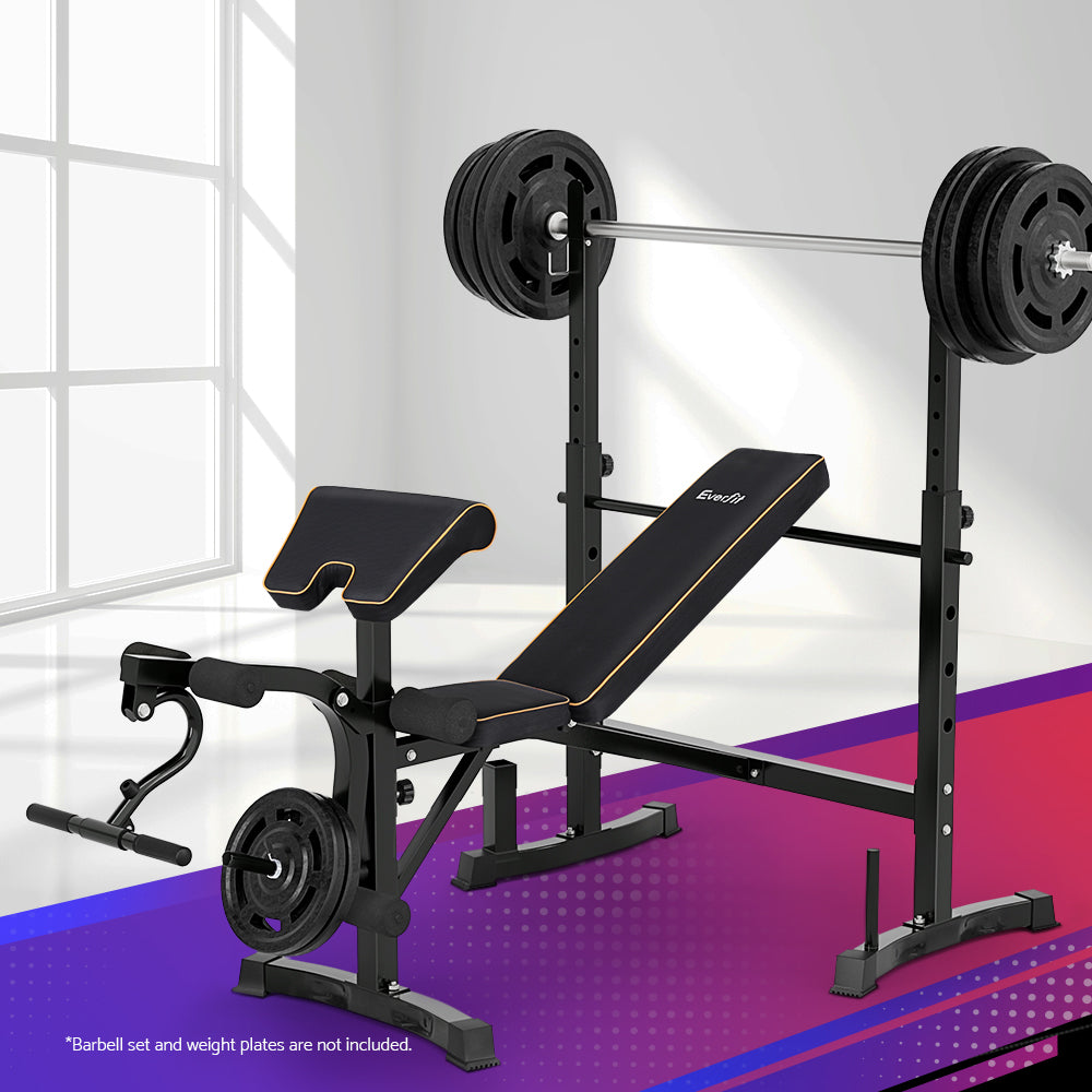 Everfit 10 In 1 Weight Bench Adjustable Home Gym Station Bench Press 330KG