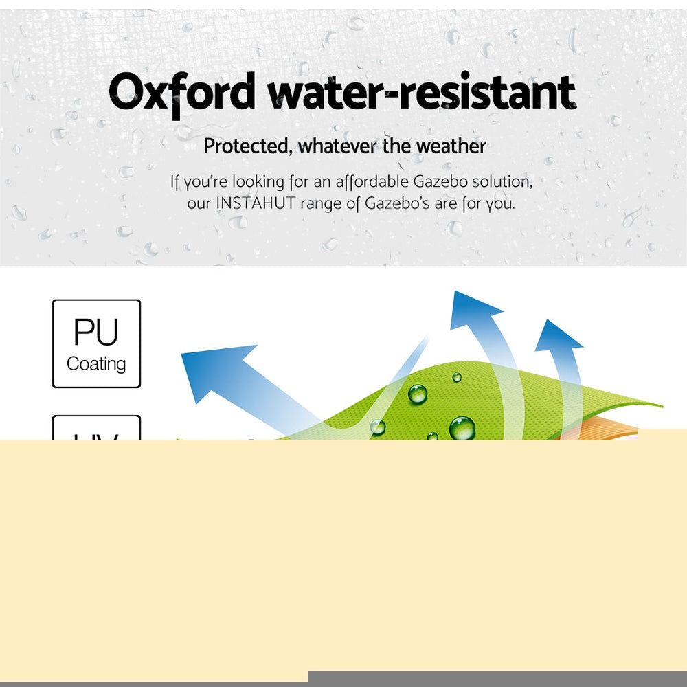 Instahut Gazebo Pop Up Marquee 3x4.5 Outdoor Wedding Gazebos Base Pod Kit White