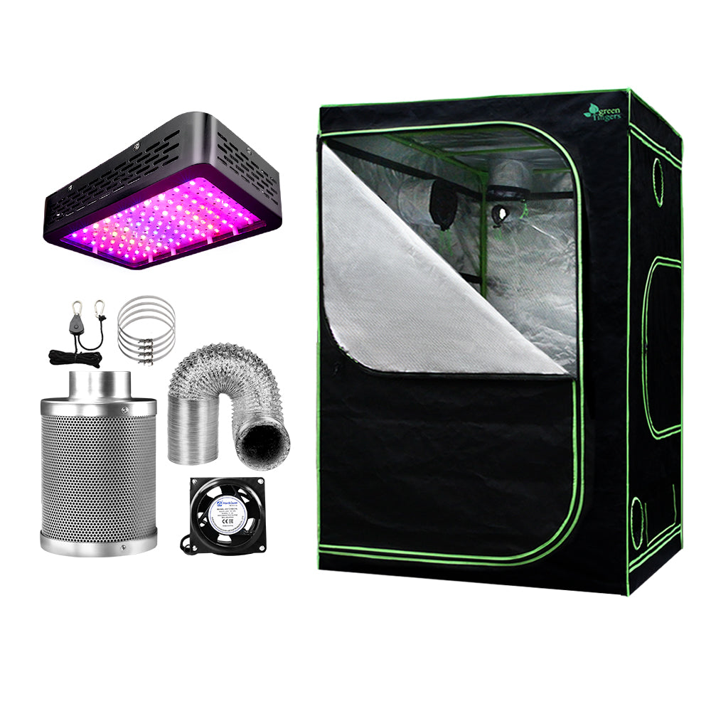 Greenfingers Grow Tent 1000W LED Grow Light 150X150X200cm Mylar 6&quot; Ventilation