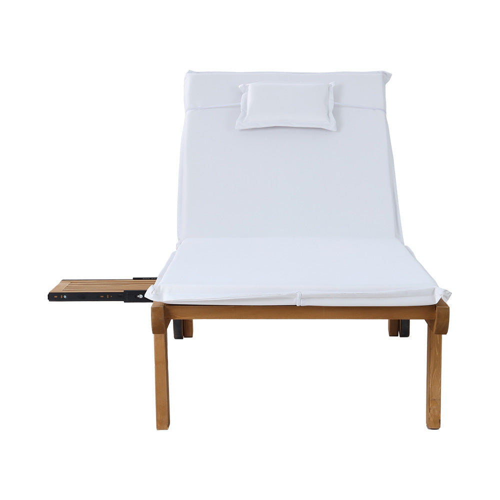 Gardeon Sun Lounger Wicker Lounge Day Bed Wheel Patio Outdoor Setting Furniture