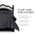 Giselle Cotton Quilt Cover Set Queen Bed Pinch Pleat Diamond Duvet Doona Black
