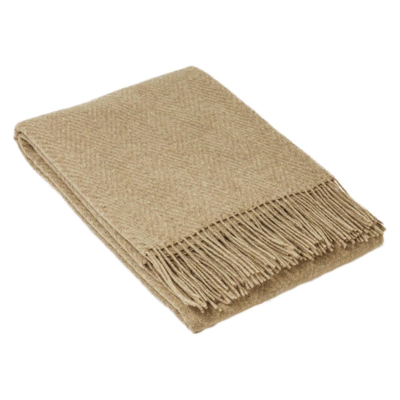 Hampton Throw - Merino Wool Blend - Camel