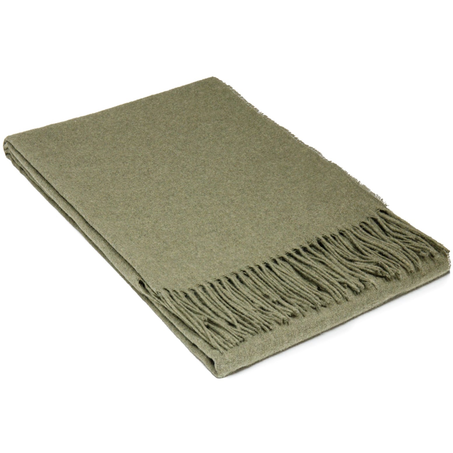 Paddington Throw - Fine Wool Blend - Olive