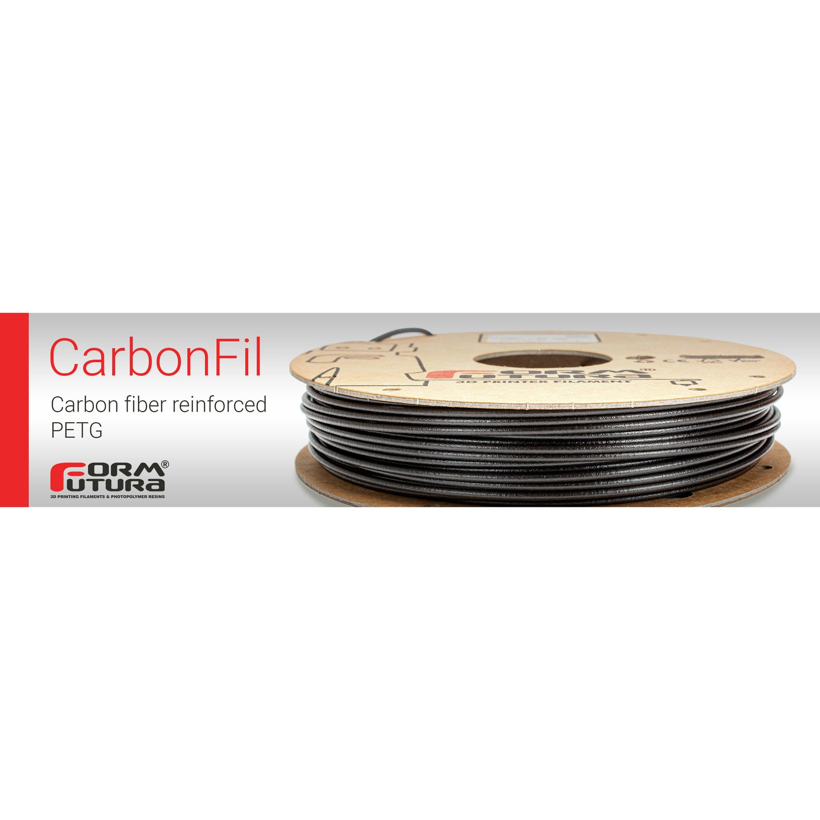 Carbon Fibre PETG Filament CarbonFil 1.75mm Black 2300 gram 3D Printer Filament