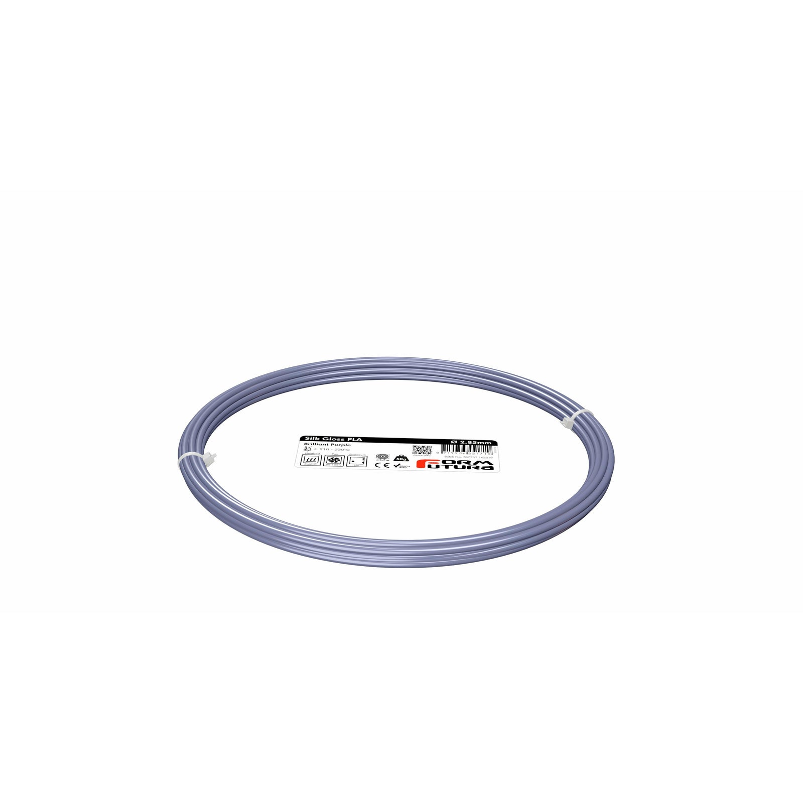 PLA Filament Silk Gloss PLA 2.85mm 50 gram Brilliant Purple 3D Printer Filament