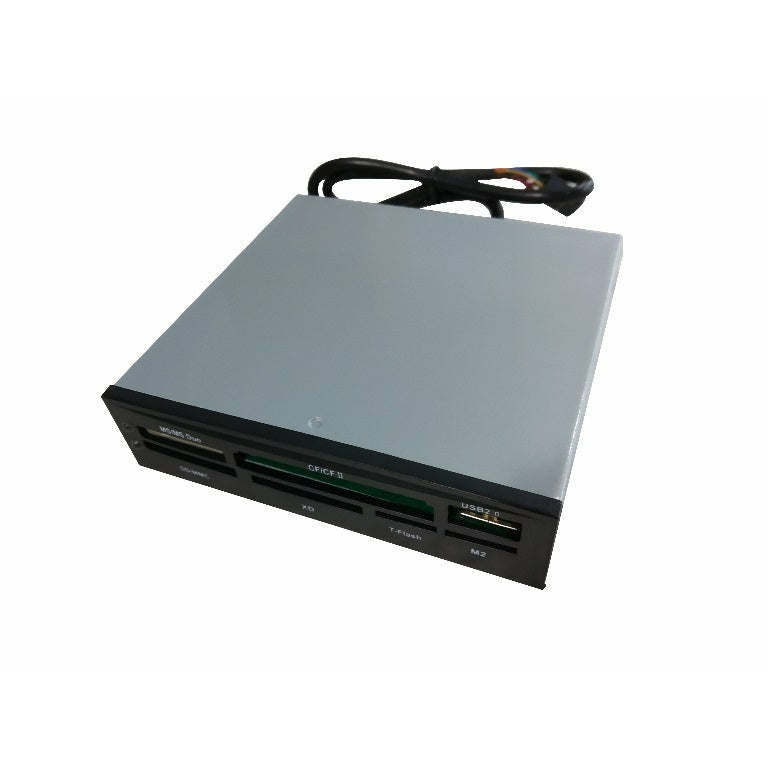 ASTROTEK 3.5&#39; Internal Card Reader Black All In One USB2.0 Hub CF MS SD Flash Memory Card