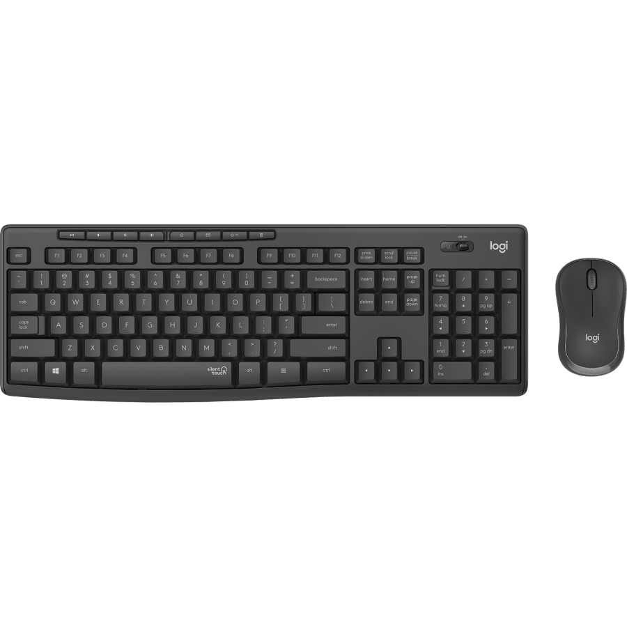 LOGITECH MK295 WIRELESS SILENT KEYBOARD AND MOUSE COMBO, 2.4GHZ USB RECEIVER -
