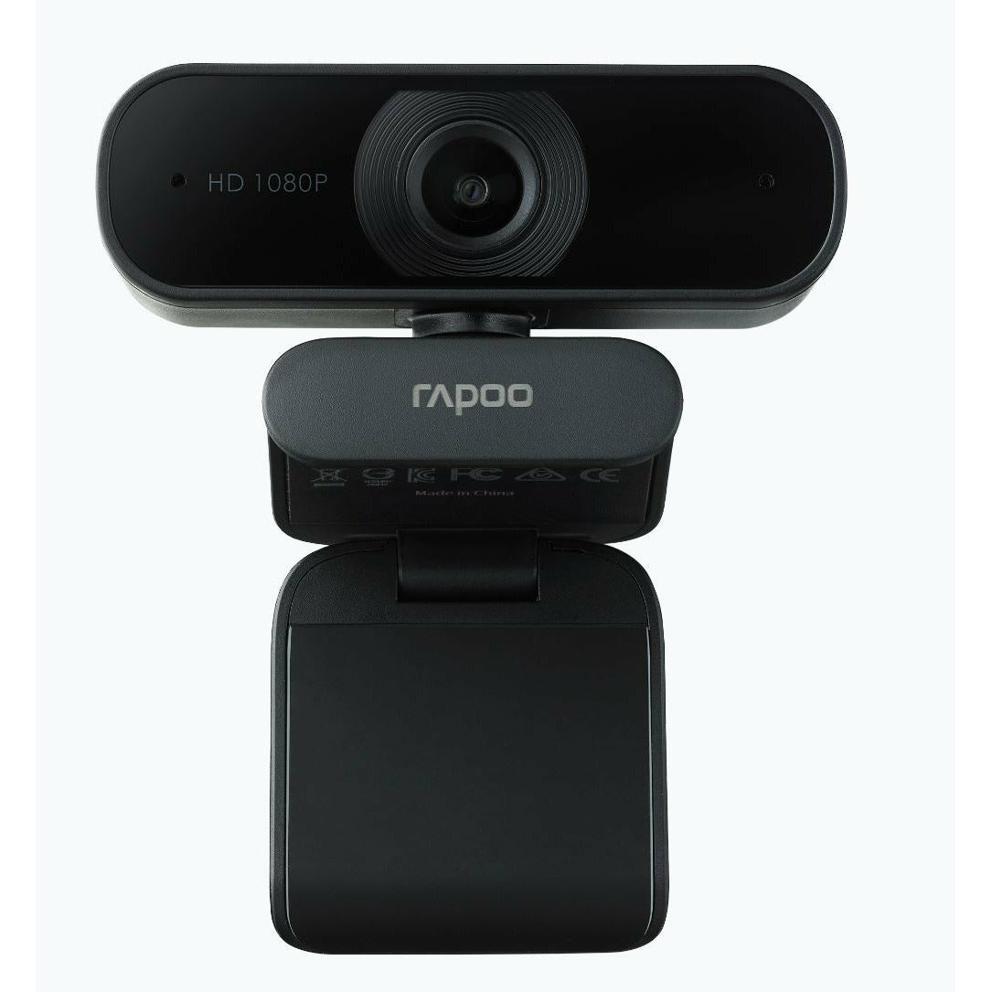 RAPOO C260 Webcam FHD 1080P/HD720P, USB 2.0 Compatible Win7/8/10, Mac OS X 10.6 or above, Chrome OS and Android V5.0 or above - Ideal for TEAMS, Zoom