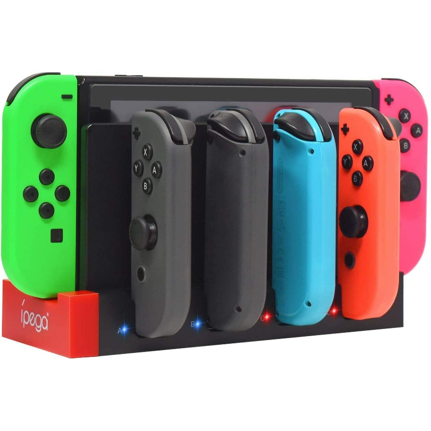4 in1 Charger Station Stand for Nintendo Switch Joy-con with LED Indication